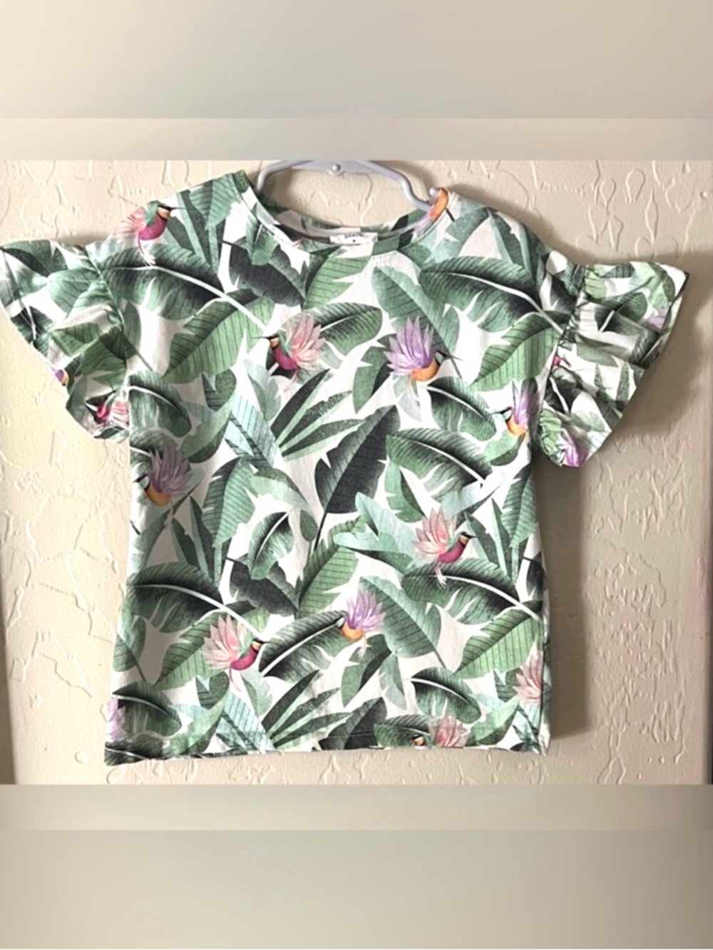 Dieter Braun x H&M Tropical Leaf Print Girl’s Top- Size 7